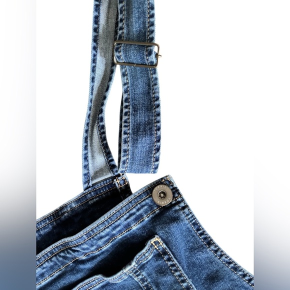 Torrid Flared Overall - Vintage Stretch Medium Denim Wash Sz 22 Cotton Flaw - Picture 7 of 11